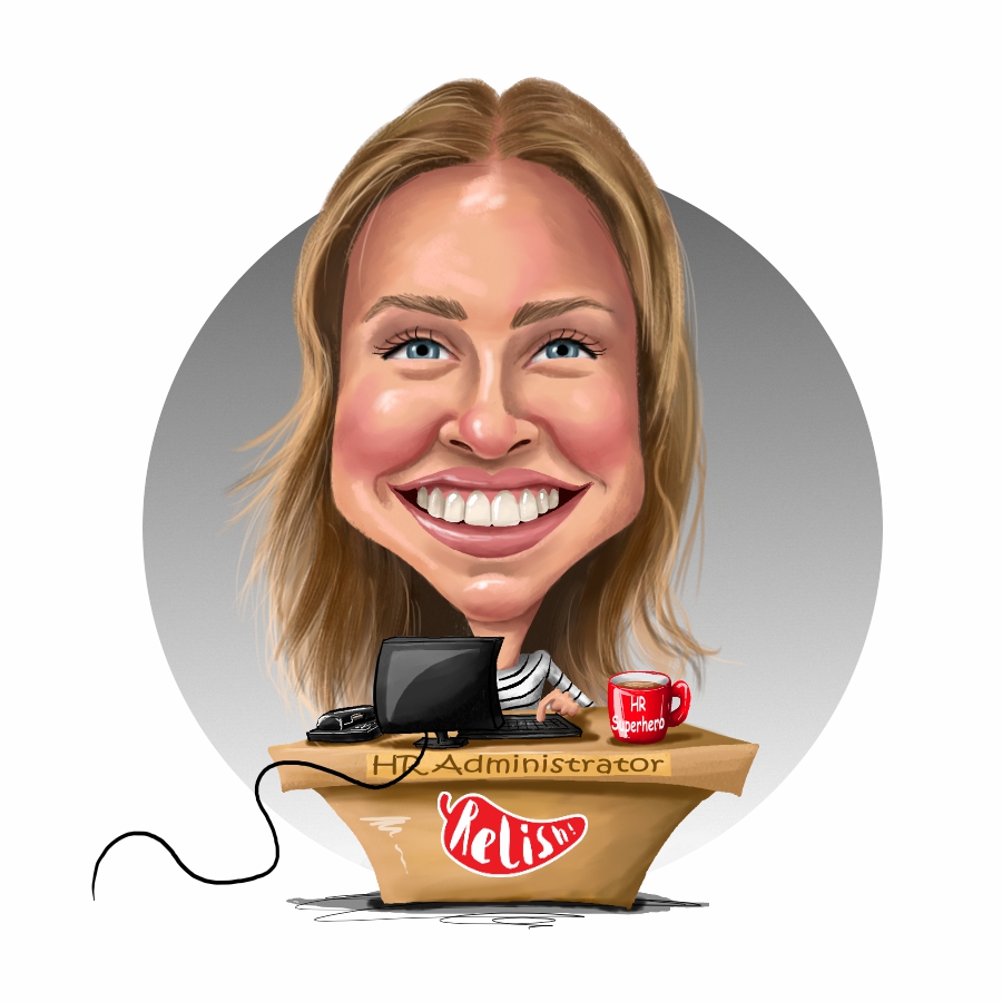 caricature of Office and HR Administrator