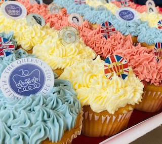 Jubilee cupcakes by Coppice Primary School